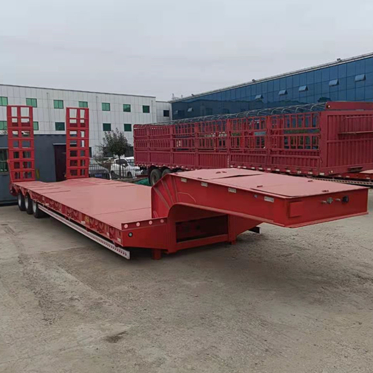 拼接五线十轴低平板半挂车 新款设计 别具一格