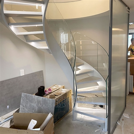 铁艺旋转楼梯 商场旋转楼梯 三层旋转楼梯-搜了网