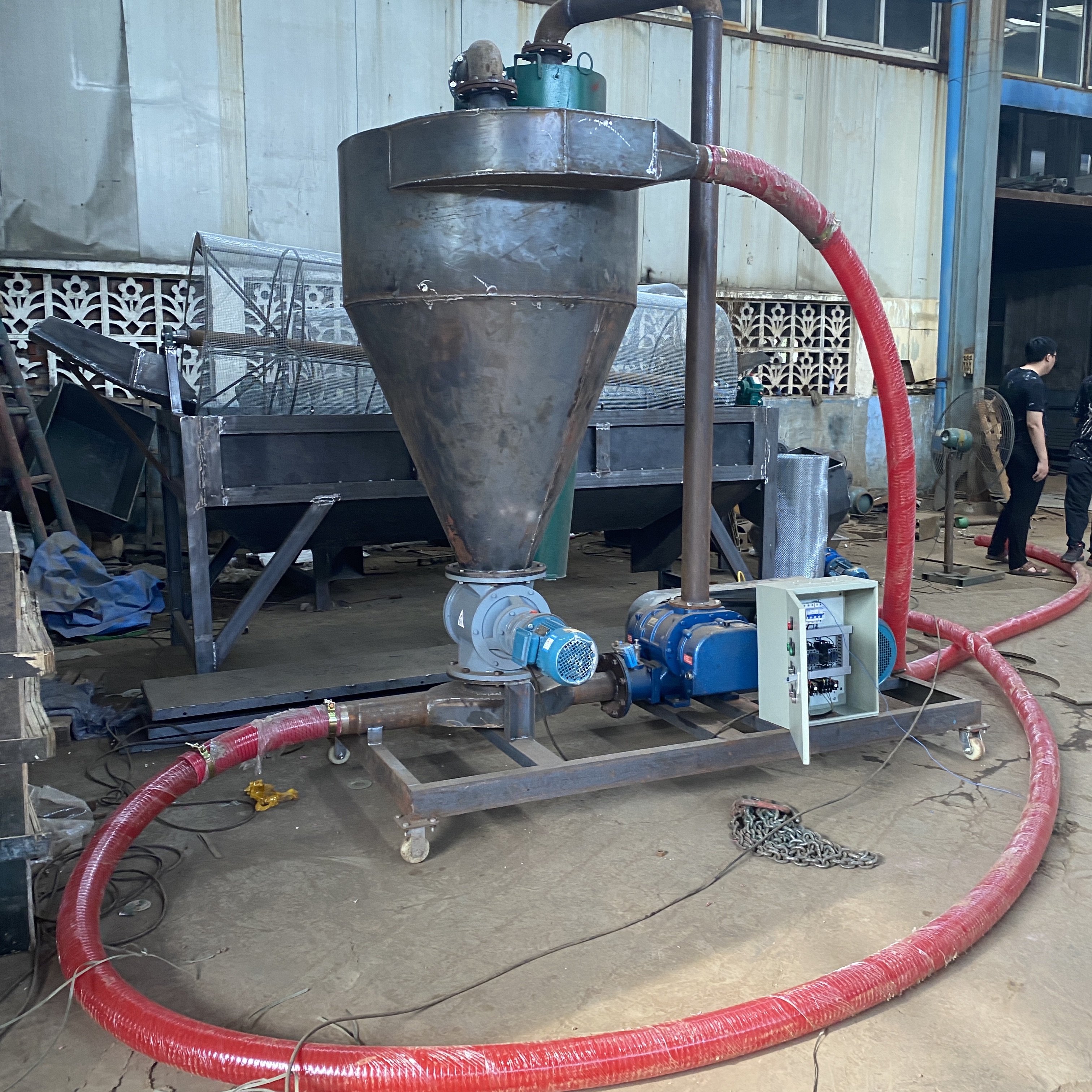 自吸式气力抽灰机facai粉料清仓气力吸灰机