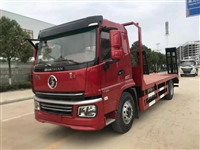 60挖机平板拖车 陕汽轩德X6国六单桥 5米轴距  可拉120以内钩机