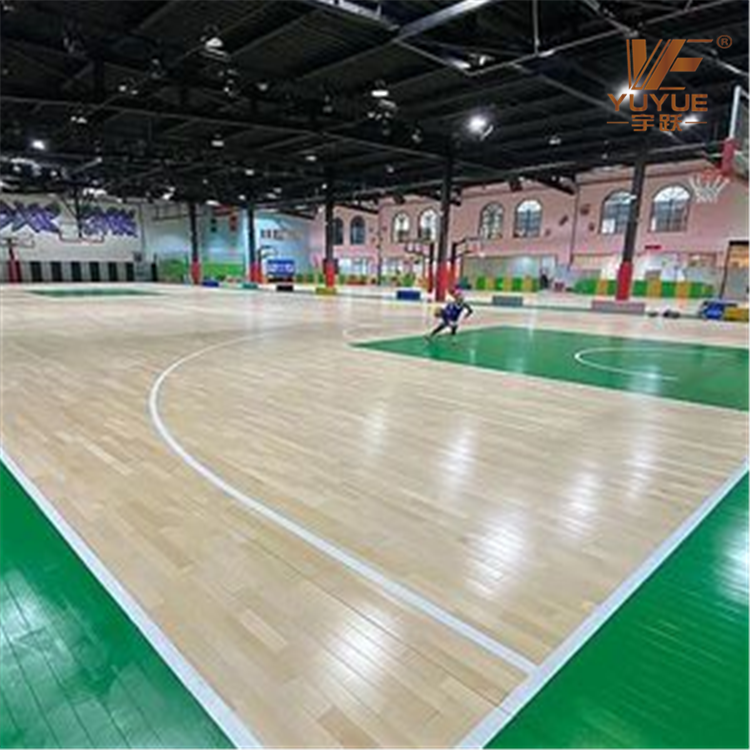 广西钦州运动木地板 篮球馆枫桦木实木地板 厂家