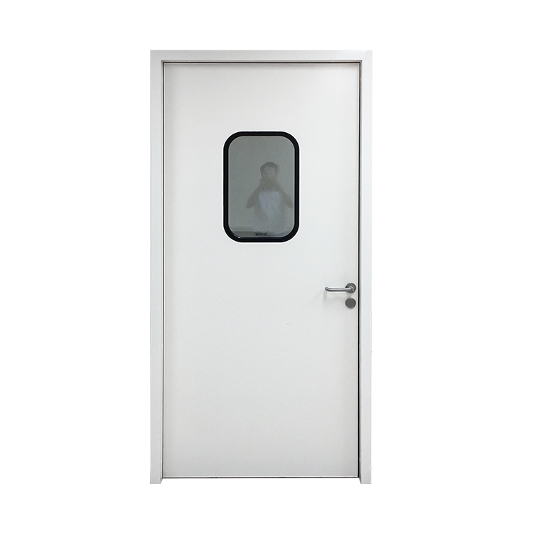 洁净室净化车间钢质门_土建墙净化门安装