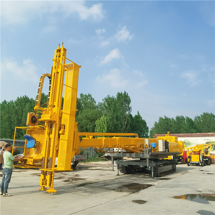 液压式护坡锚固钻机 9米伸缩臂护坡钻机 防滑坡履带护坡打桩机