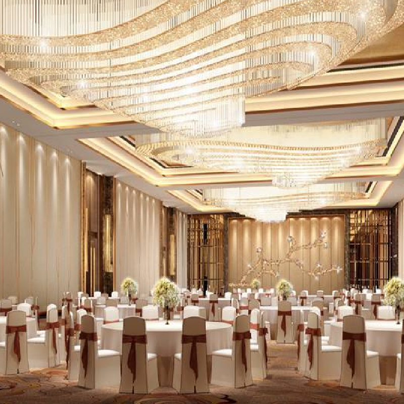 酒店工程吊灯非标酒店宴会厅水晶灯定制孙氏照明