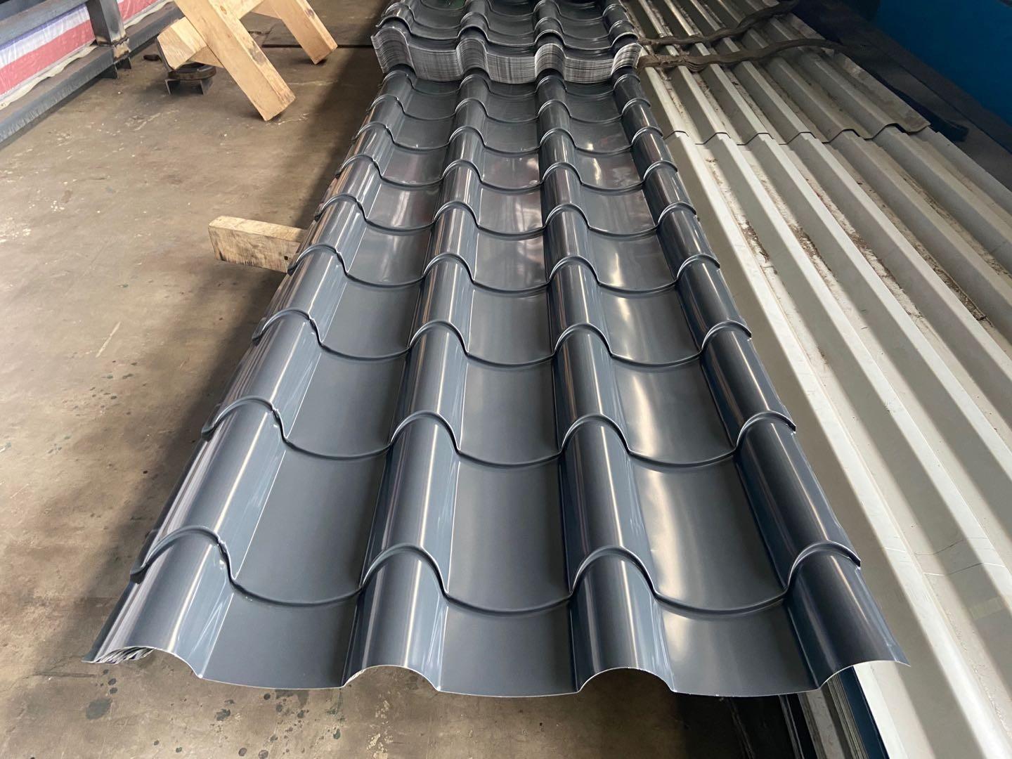 仿古琉璃瓦 0.8mm氟碳铝镁锰板 型号765型金属仿古瓦