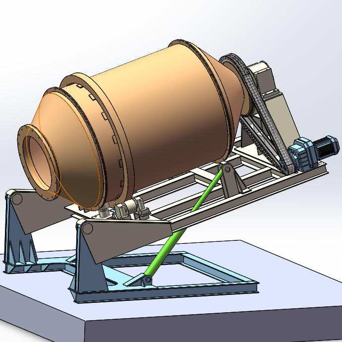 回转炉铝灰渣回转炉定制君诺达三维设计制造