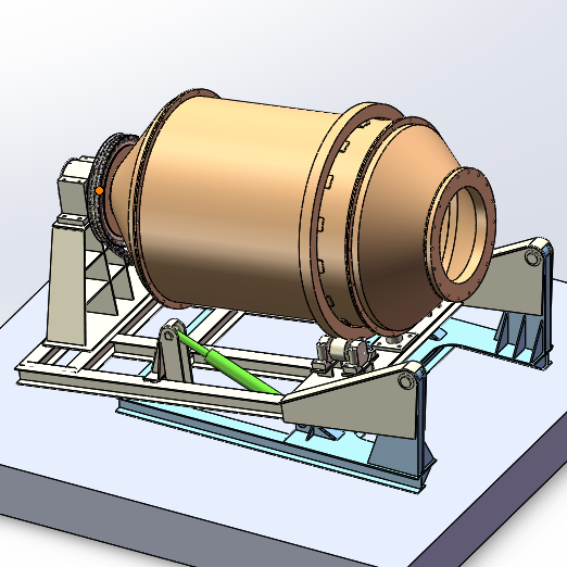 回转炉铝灰渣回转炉定制君诺达三维设计制造