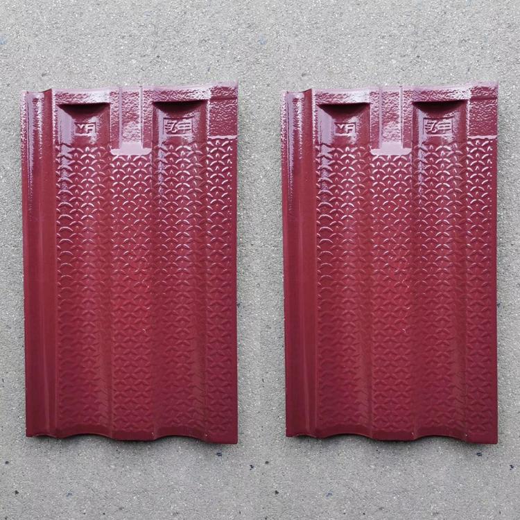 红枫陶瓷全瓷釉面脊瓦平板瓦人字脊瓦缸瓦陶土脊瓦半圆脊彩瓦