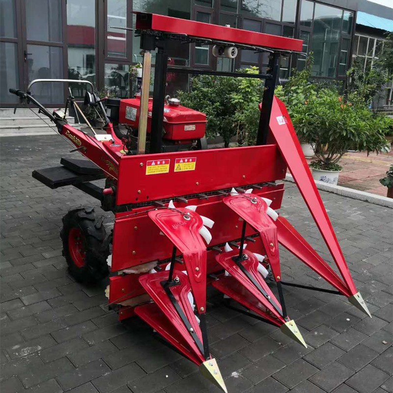 双行玉米割晒机 农用小型玉米杆收割机 青储玉米割倒机