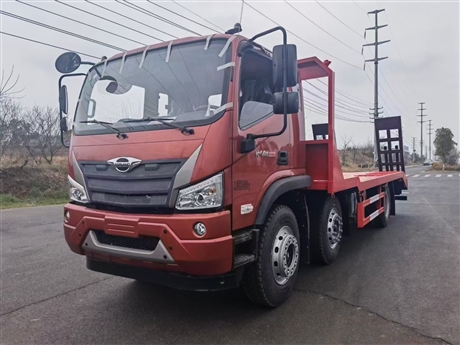 前四后四平板车  福田时代小三轴   板长7米 20吨挖机拖车