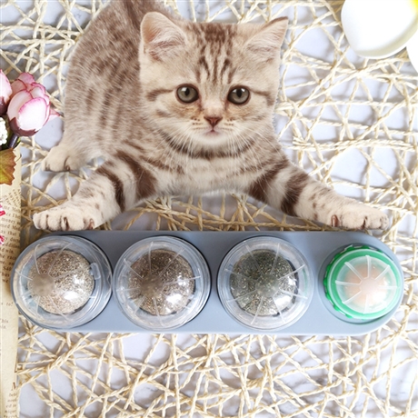 猫薄荷舔舔乐三连旋转球猫薄荷球木天蓼虫瘿果网红同款厂家直供