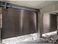 花都新区不锈钢卷闸门 304不锈钢抗风卷闸门片 钢制防火卷帘门材料批发