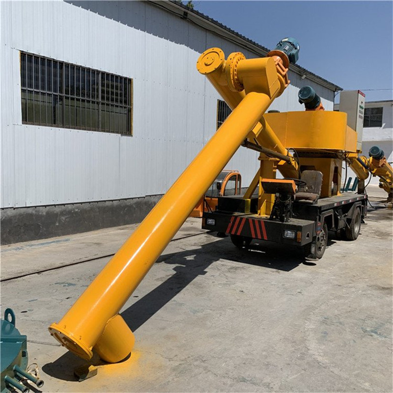 螺旋式粉煤灰装车机库房水泥出库螺旋输送机粉料装罐绞龙上料机