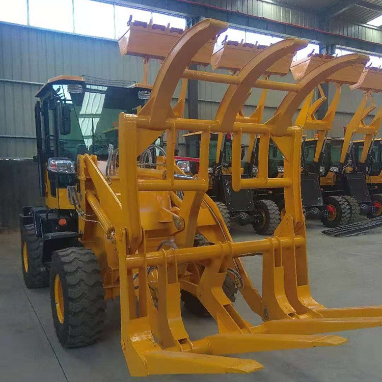 牧场农场抓木抓草机 装载机抓车 抓草机 四轮小型夹包机