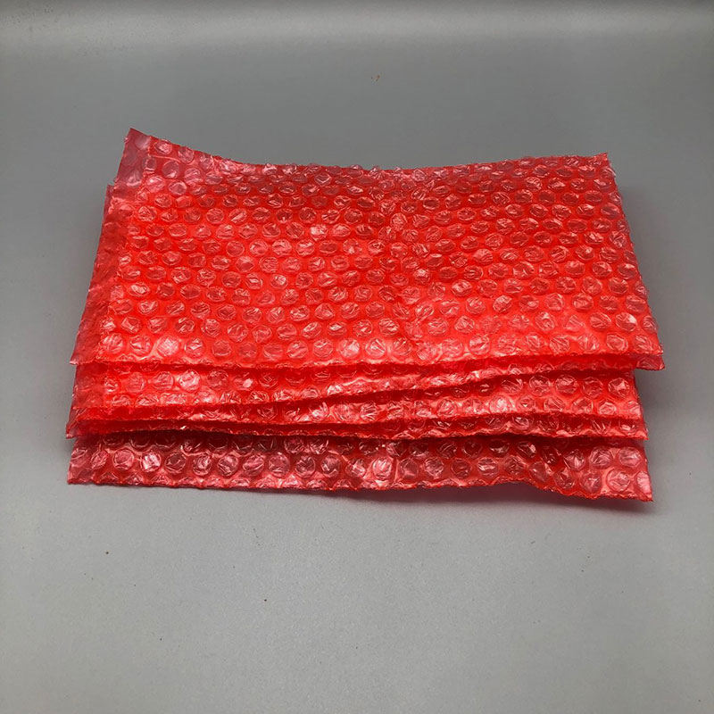 pe物流快递包装气泡袋 单双面红色防震防静电打包袋