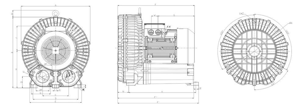 全風(fēng)RB-93D-2 大壓力大風(fēng)量高壓鼓風(fēng)機(jī) 18.5KW漩渦風(fēng)機(jī)廠家直供