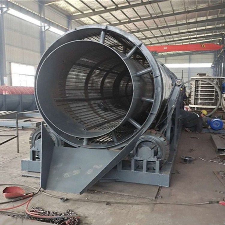 无轴滚筒筛沙机 滚筒式电动筛子机 源丰诚水洗沙分选筛