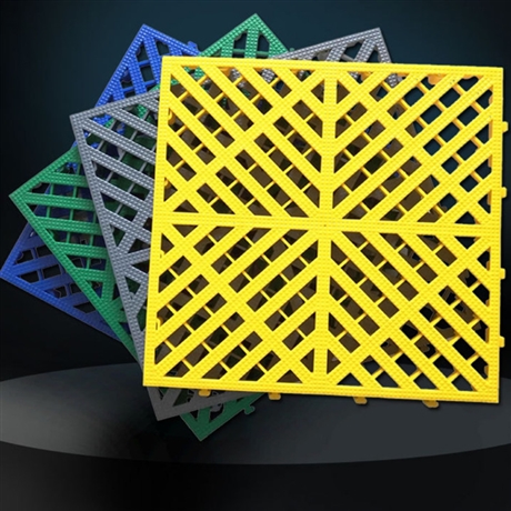 塑料拼接格栅厂家新款魔方七彩色拼接格栅洗车房拼接格栅