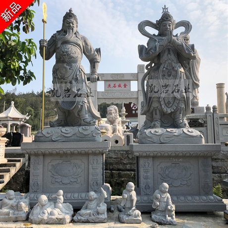 供应石雕关公 站像石雕伽蓝菩萨 韦陀 惠安石雕厂