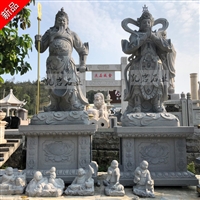 供应石雕关公 站像石雕伽蓝菩萨 韦陀 惠安石雕厂