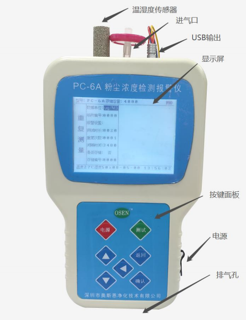 小型便携式粉尘浓度检测仪手持式三通道扬尘颗粒物检测设备厂家