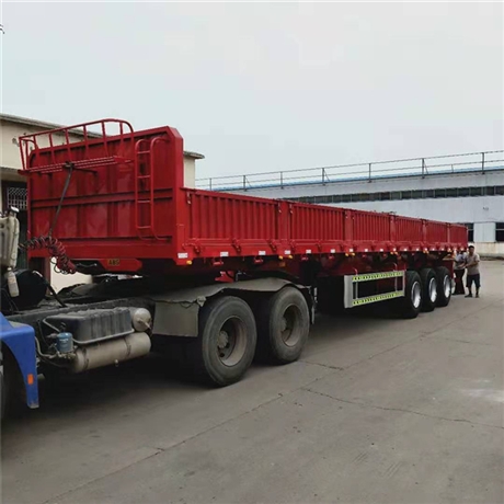 轻型侧翻斗自卸车 60公分厢板偏翻自卸半挂车 符合标准新规