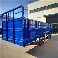 13米栏板半挂车 碟刹气囊桥60公分厢板挂牌规定