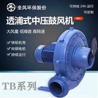 焚烧炉鼓风机 全风TB125-3铝合金工业送风机 2.2KW3HP燃气炉助燃机