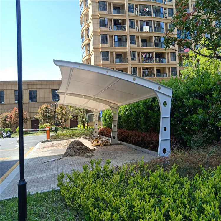 海南学校自行车棚 承接膜结构雨棚 膜结构车棚设计