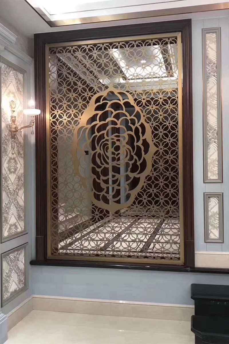 三明铜艺屏风客厅装修对比效果图