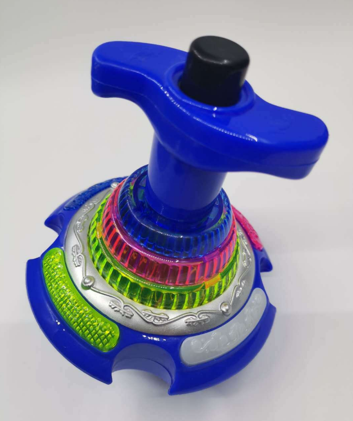 男孩女孩儿童玩具 音乐发光陀螺魔幻 旋转卡通七彩闪光 陀螺地摊货源