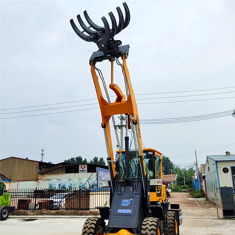 移动抓木机 龙拓30铲车抓木机 改装 夹木叉 品质