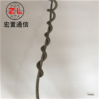 架空ADSS光缆通讯防护防振鞭 200米跨距塑电力螺旋阻尼器