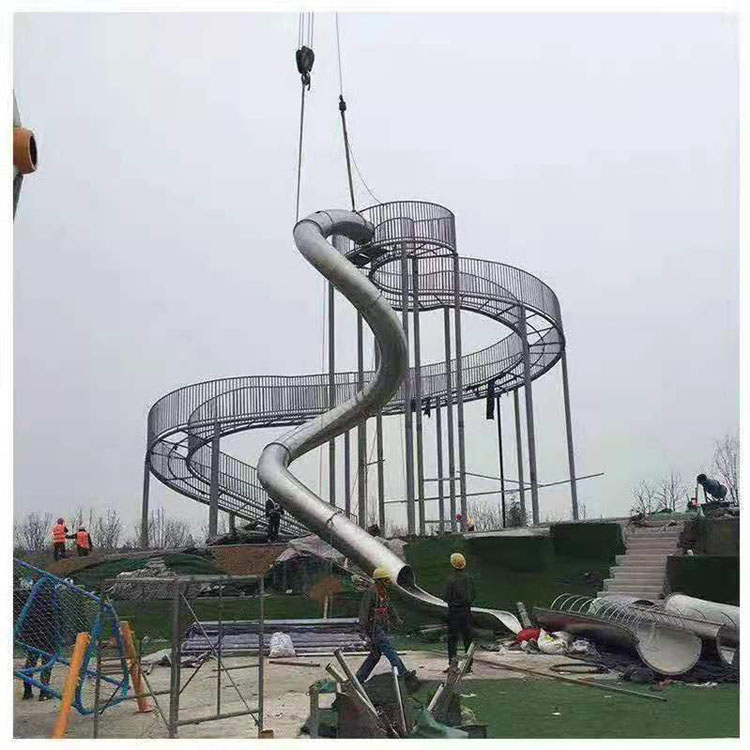 高空螺旋不锈钢滑梯户外儿童滑梯
