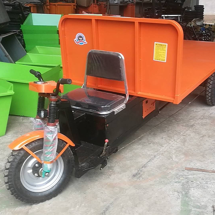 工地拉砖电动车小型工程三轮车工地u型斗电三轮