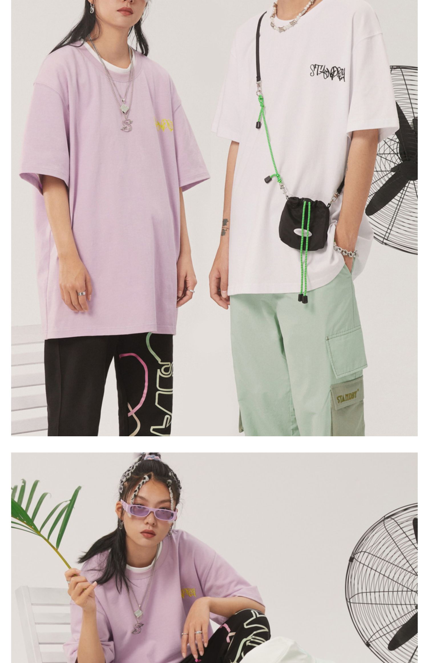 inxxstandby背面手绘印花半袖t恤bf风中性时尚宽松体恤多色