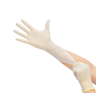 四川加长加厚12寸9.0克麻面一次性乳胶手套