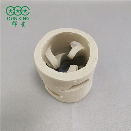 萍乡群星 供应陶瓷鲍尔环化工填料 塔内件陶瓷填料