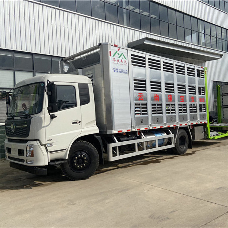 东风柳汽封闭运猪车铝合金耐高温新款转猪车场内转运拉活生猪车