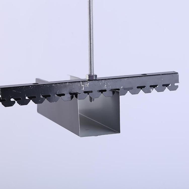 营口铝方通吊顶供应 u型卡扣式铝方通天花 烤漆黑色龙骨 安装简捷