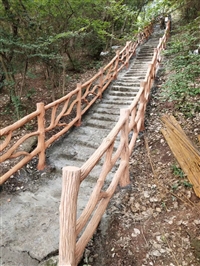 陕西仿树藤栏杆，古建筑仿木栏杆施工工艺，宁夏仿木景观上色工艺