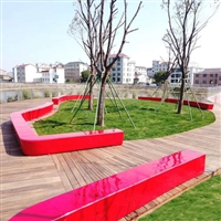 树池座椅坐凳 玻璃钢树池座椅 户外休闲坐凳座椅  来图来样加工制作 腾跃环保 