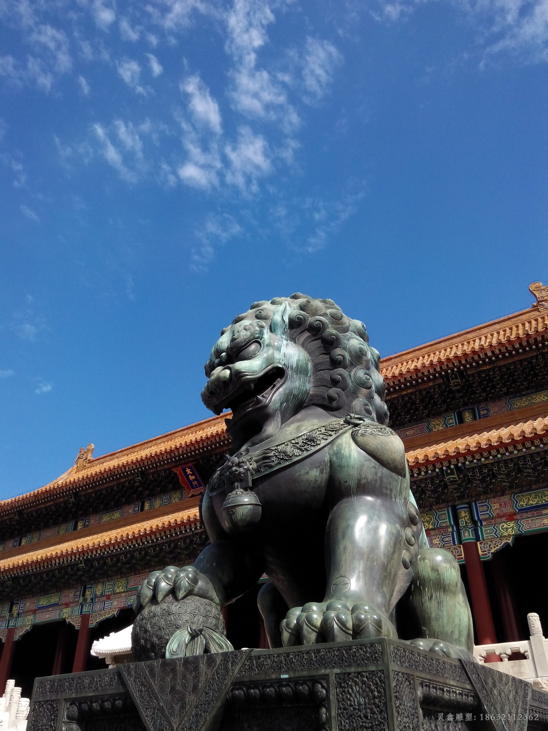 吉祥狮子街边景观铜雕