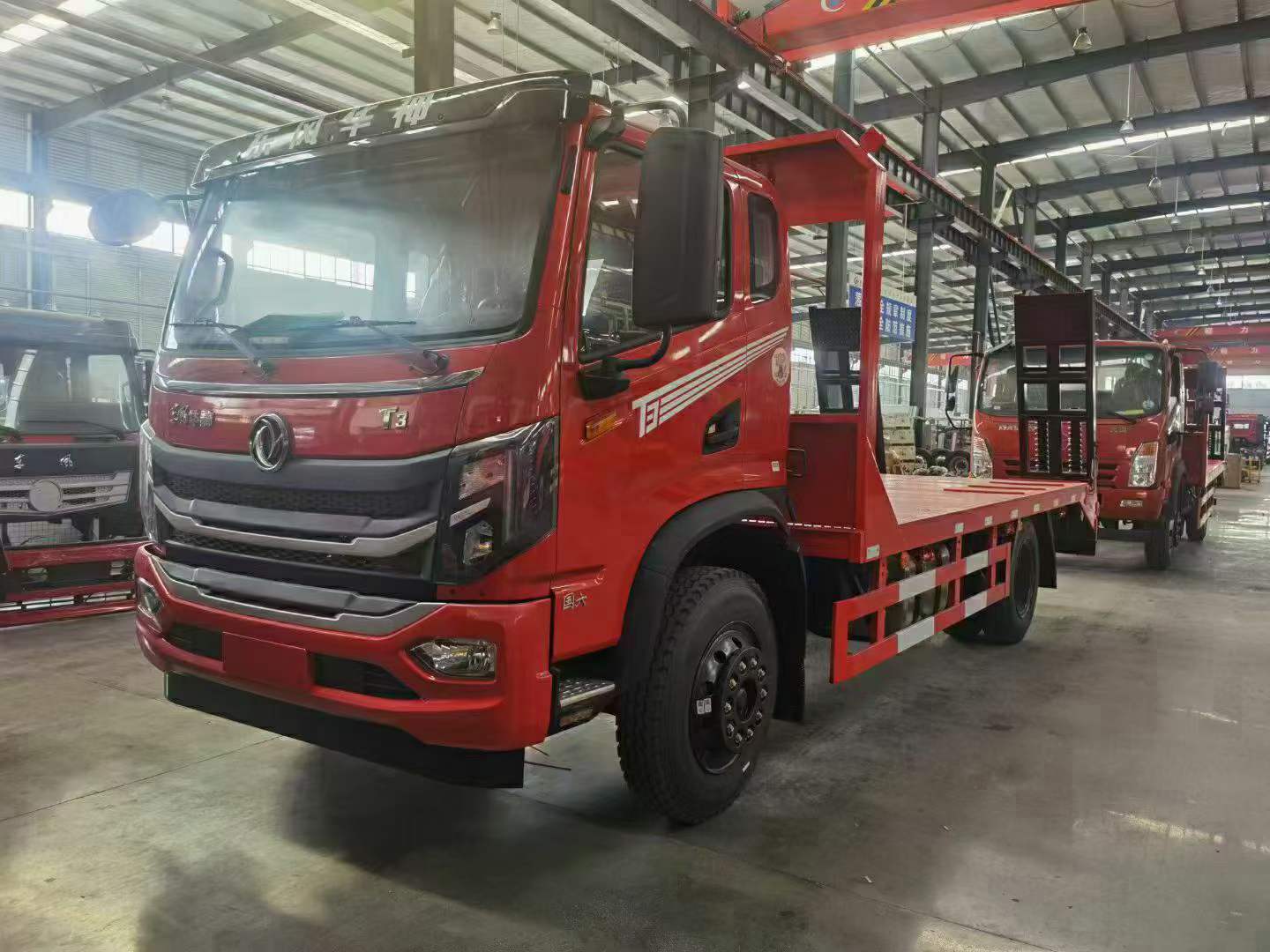 东风华神t3单桥平板运输车国六中型平板运输车