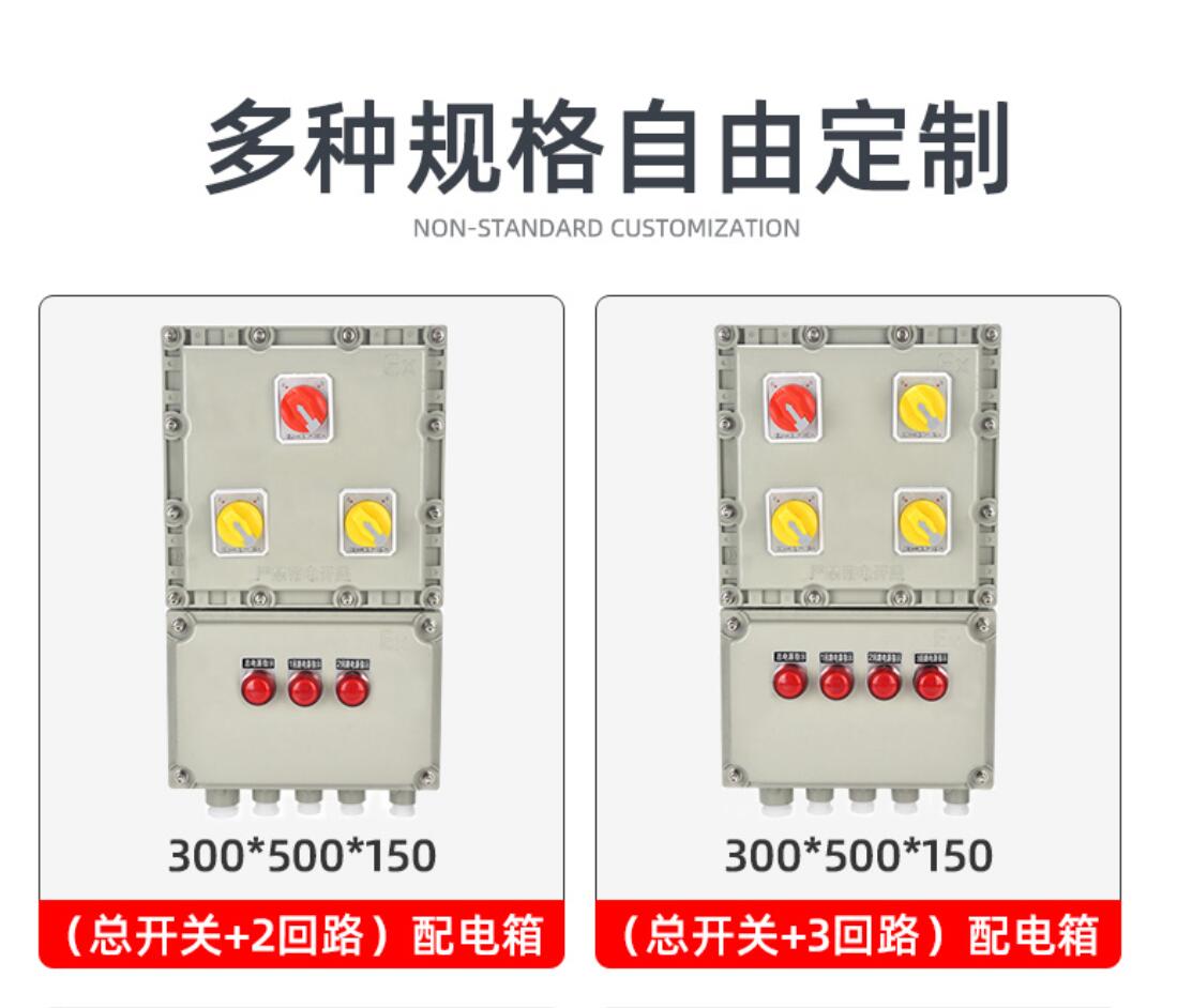 現(xiàn)場(chǎng)粉塵防爆防腐配電箱IIC 多回路防爆動(dòng)力配電箱廠家 嘉然