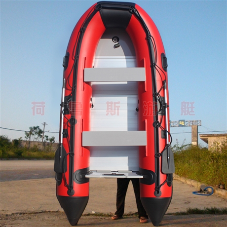 荷鲁斯冲锋舟加厚橡皮艇23456人充气船硬底钓鱼船皮划艇快艇