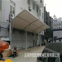 吴忠白色轿车停车棚 PVC膜布车棚厂家包施工