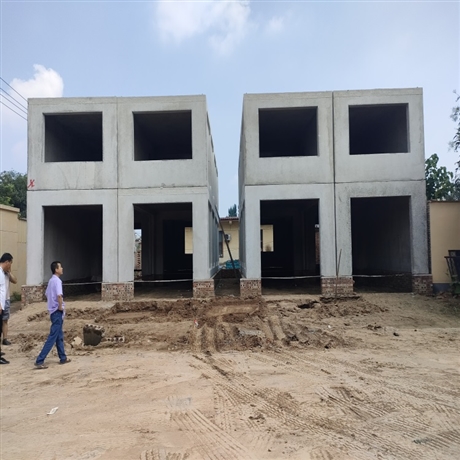 邢台水泥活动房定制安装水泥预制板房水泥盒子房别墅