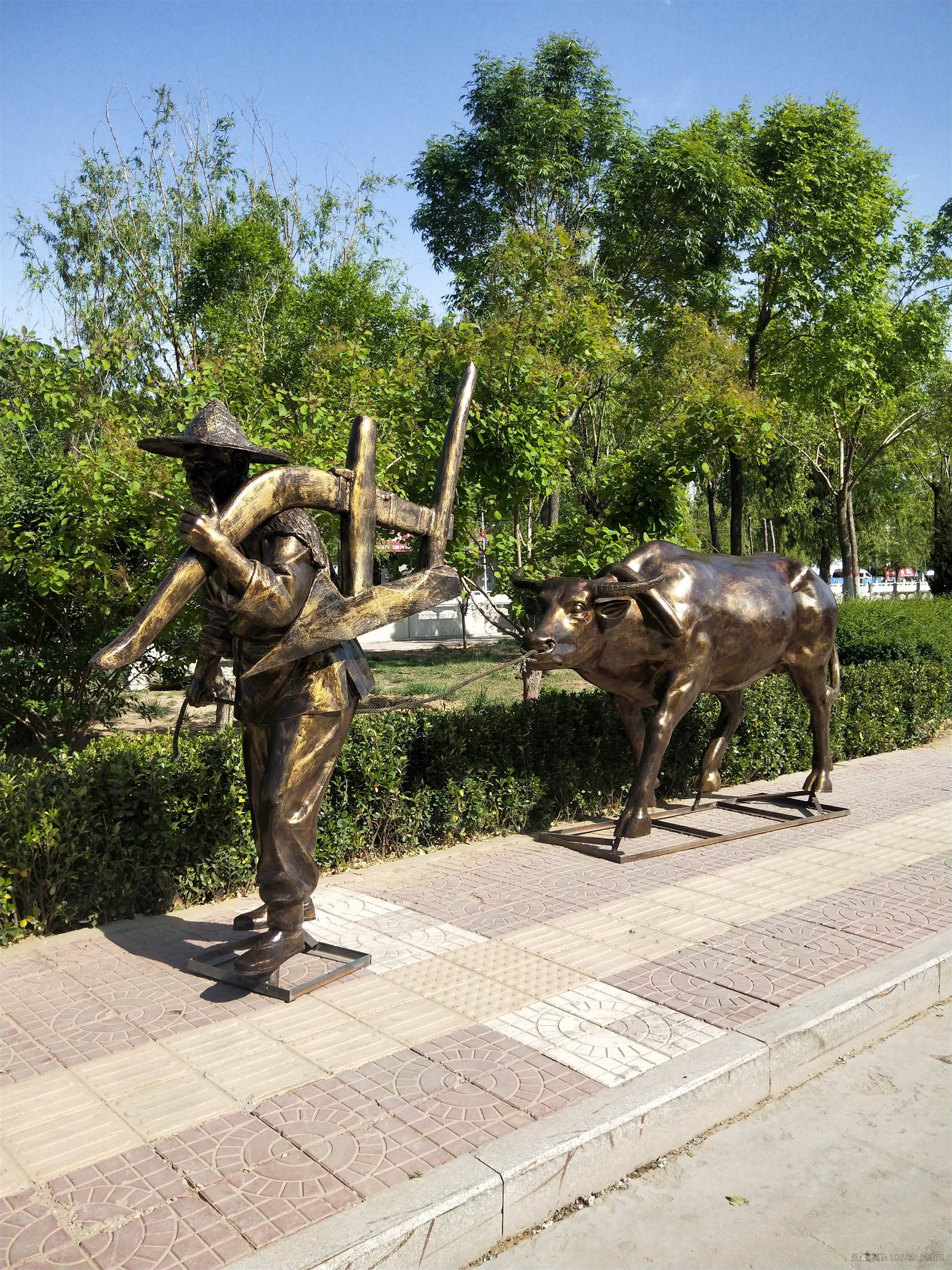 城市农耕景观铜雕