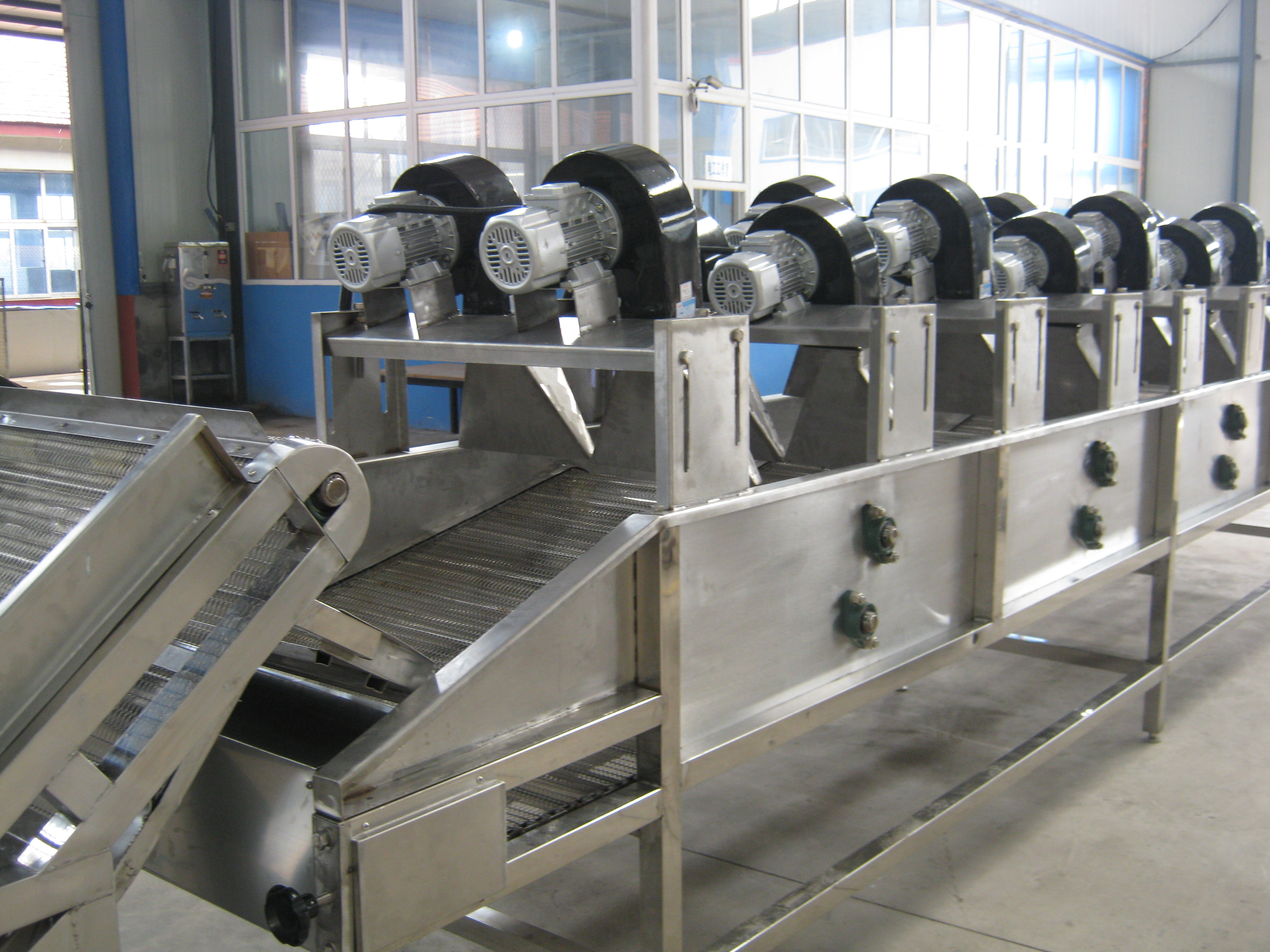 蘑菇清洗风干机 沥水风干线 大型冷却风干线